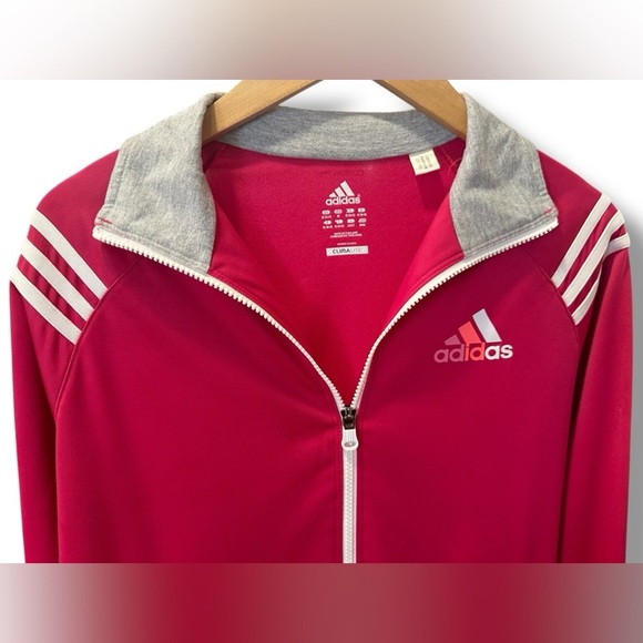 Adidas Women’s ClimaLite Pink Zip-Up Jacket Size Medium - Picture 7 of 10